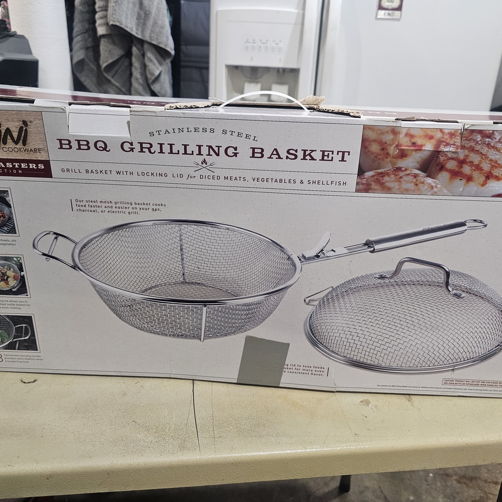 Mainstays Stainless Steel BBQ Grilling Basket